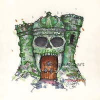 Castle GraySkull 8x8" Print