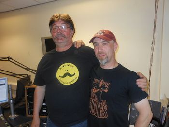 With Gary Grainger at Bishop FM, 2013

