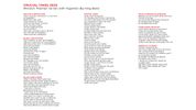 Crucial Times 2020 Program with Lyrics & Set List