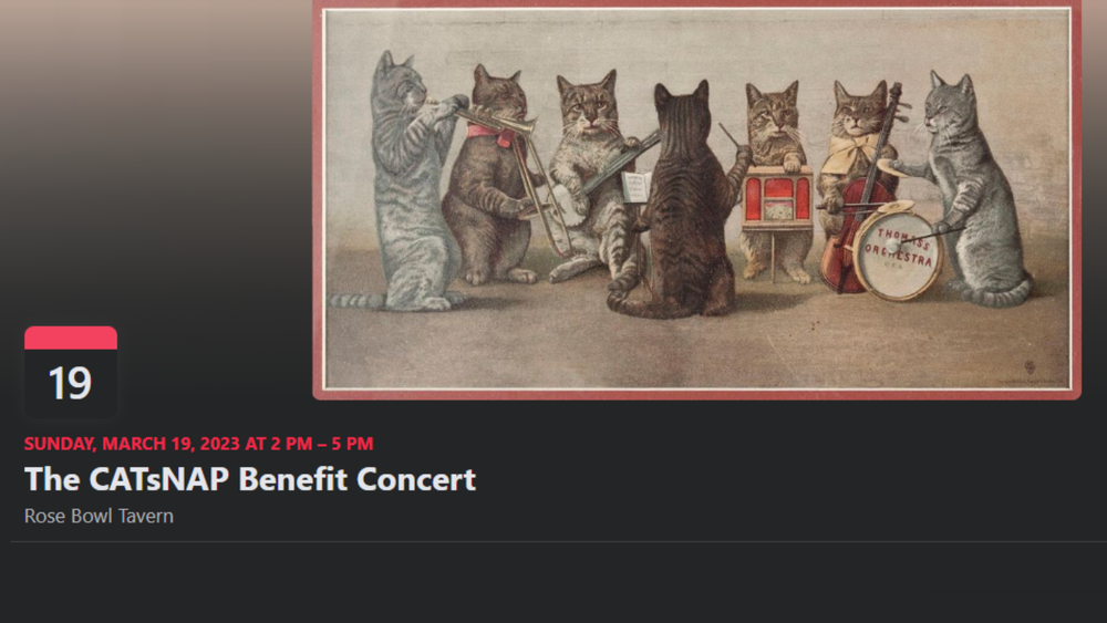 Peter Tijerina Quintet @Rose Bowl Tavern (for Catsnap Fundraiser) - Sunday, March 19, 2-5 PM