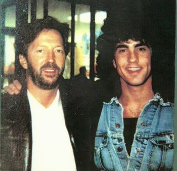 Ian and Eric Clapton in Winnipeg, Canada 1988
