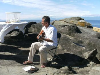 Playing at Daryl and Raylene's wedding on Gabriola Island in Vancouver June 2010
