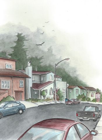 "Fog on Mt. Davidson" ©2020 Robin Galante
