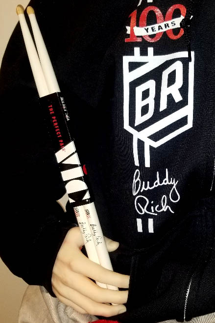 Buddy Rich Drumsticks w/ image of face