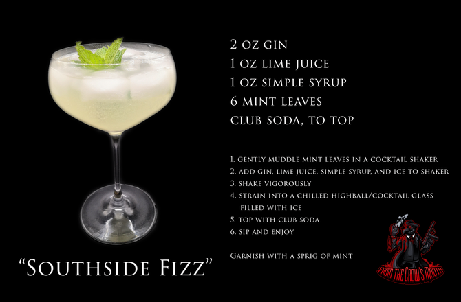 Southside Fizz Gin Cocktail