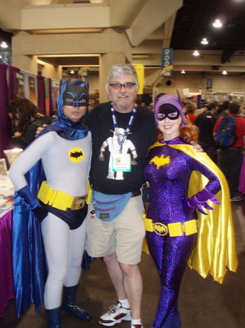 With Dan Buoys, maker of Jenn's Batgirl emblems.
