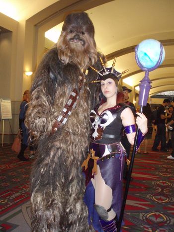Evil-Lyn casts a spell on The Wookie
