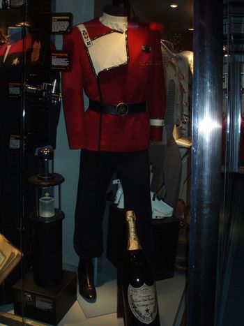 Kirk's uniform was on display. His wig wasn't.
