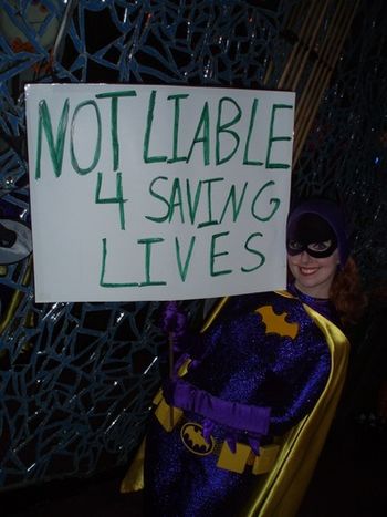 Batgirl makes a statement.
