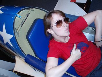 Jenn does her best MAVERICK pose.
