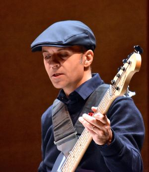 "Gustavo is the stabilizing force in the group", Boukas says. "His groove is impeccable and every note possesses clear intention and refined sense of taste."