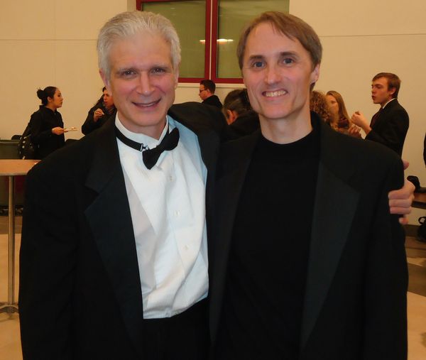Richard Boukas with James John, conductor/director of choral activities, Queens College/Aaron Copland School of music.
