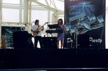 Gail and I did these pre Molson Indy events. This is us on the main stage at the Plaza of Nations on the old Expo site. We performed through a concert sound system. It was huge.
