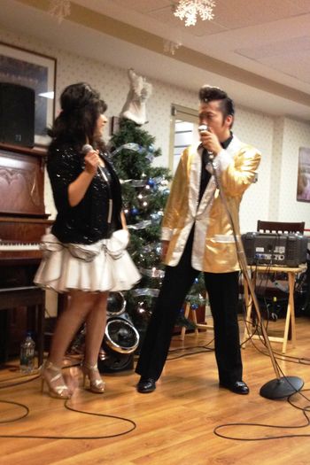 Gail with Arron Wong as Elvis
