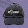 Dad Hat - Embroidered Front & Back / Faded Black Color