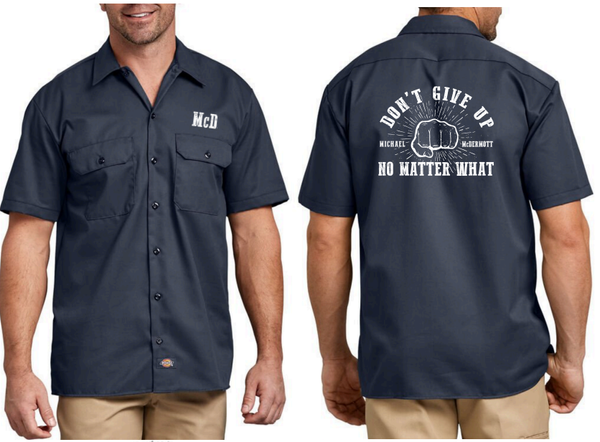 Don't Give Up Work Shirt (dark navy)