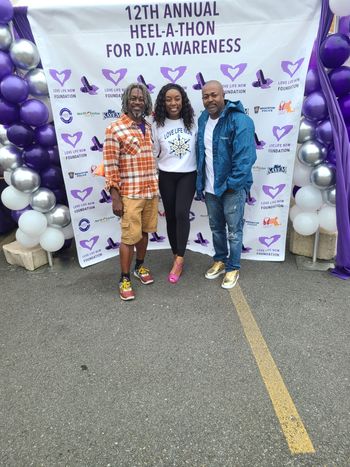 I support at the Love Life Now "Heel A Thon" with Founder & President Lovern Gordon and Board Chair Antonio Arrendel
