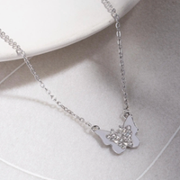 Alloy Butterfly Pendant Necklace