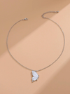 2 pcs Womens Plain Elegant Butterfly Clavicle Chain Necklaces 
