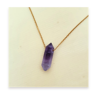 Amethyst Crystal Pendant Necklace