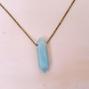 Amazonite Crystal Pendant Necklace