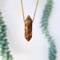 Picture Jasper Crystal Necklace