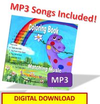 DIGITAL COLORING BOOK with 12 MATCHING SONGS