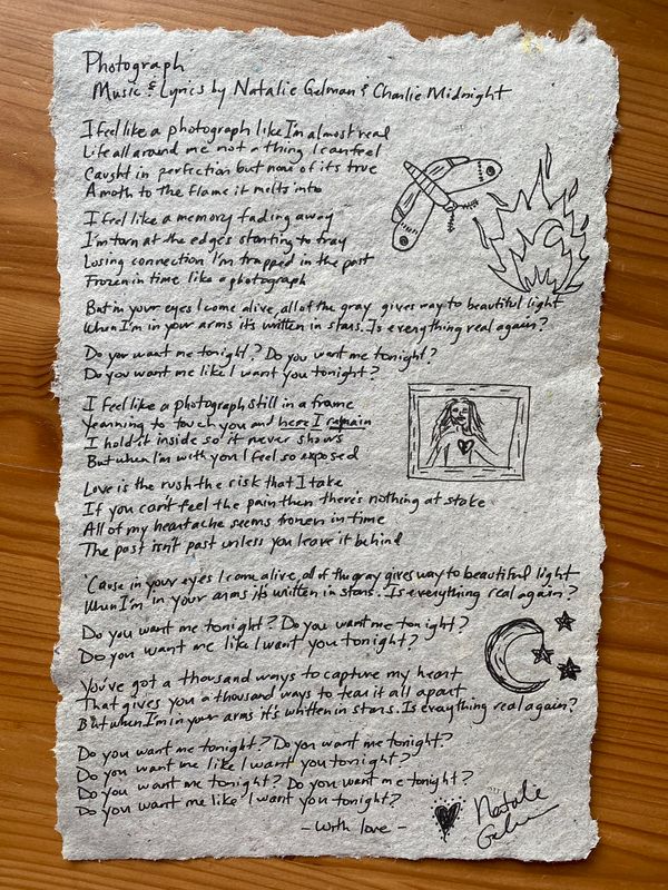 handwritten lyrics