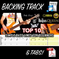 Top 10 Easy Bass Lines For Beginners Tabs & Backing Track