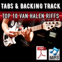 Top 10 Van Halen Riffs - PDF Tabs & Backing Track