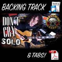Don't Cry Acoustic Solo Tabs & Backing Track