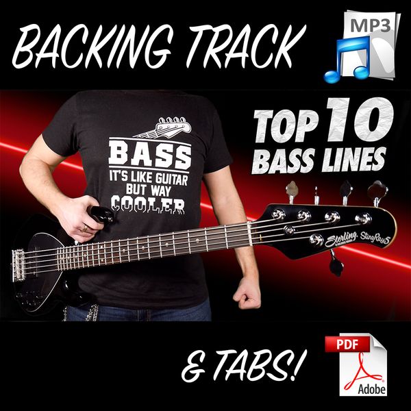 Top 10 Bass Lines Guitarists HATE! Tabs & Backing Tracks