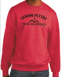 Carson Peters & Iron Mountain Logo Crewneck Sweatshirt - Red