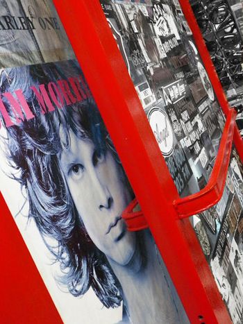 "Door Behind the Door" 40 years after his alleged death, Jim Morrison can be seen ‘hiding’ all over the world. This large, iconic image was to be found one late night walking down Hollywood Boulevard.
