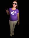 Purple T-Shirt with White Face Logo (Women's Fit)