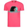 Hot Pink Short Sleeve T-shirt Turquoise Profile