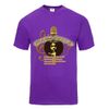 Purple Short Sleeve T-shirt Gold Musical Logo