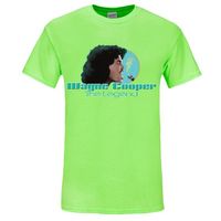 Neon Green Short Sleeve T-shirt Turquoise Profile