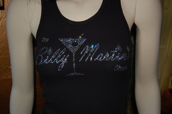 Ladies Rhinestone Tank - The Billy Martini Show