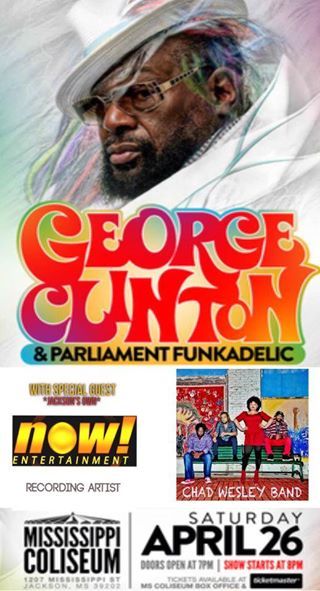Article by Terricha Bradley-Phillips of the Clarion-Ledger in Jackson, MS. http://www.clarionledger.com/story/life/events/2014/04/23/kansas-george-clinton-coming-jackson-weekend/8071325/
