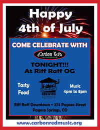 Carbon Red 4th of July Party at Riff Raffs OG