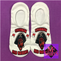 Shannon Red Raiders No Show Socks