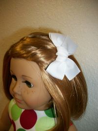 White Ribbon Hairbow