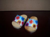 Bright Daisy Sandals w/wooden soles