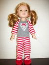 Heart PJ set 14.5" doll