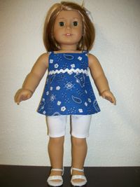 Blue Rickrack short set