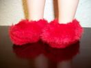 Red Fuzzy Slippers 14.5" doll