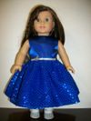 Royal Blue Sequin Dot Fancy Dress