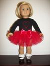 Rhinestone heart Leotard and Tutu set