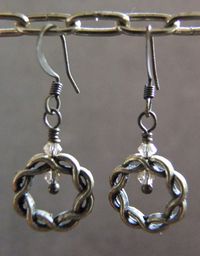 E12 - Champagne Crystal Cluster Dangle Earrings